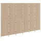 Дървен сгъваем параван за стая - Бежов, 180 см, 6 панела