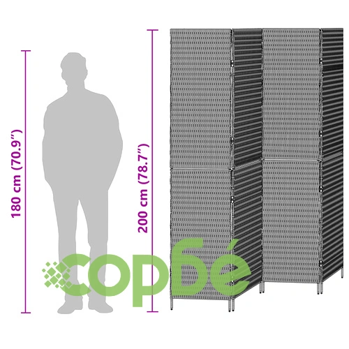 Дървен Параван за Стая с 4 Панела от Плат в Бежов Цвят, 200 см Височина ➤ топ цена ➤ sorbe.bg