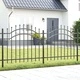 Градинска ограда с пика WOERDEN 240 x 140 см, стомана с прахово покритие