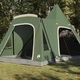 Тент тип Типи за 5 души, Зелен, 545 x 450 x 295 см