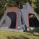 Тент тип Типи за 5 души, Сив и оранжев, 545 x 450 x 295 см