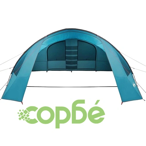 Тунелна палатка за 6 души, 700 x 590 x 215 см, синьо и сиво ➤ топ цена ➤ sorbe.bg