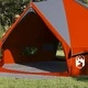 Тента тип типи за 8 души, 490 x 410 x 210 см, сиво и оранжево