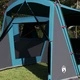 Семейна палатка за 20 души, 745 x 700 x 217 см, синьо и сиво