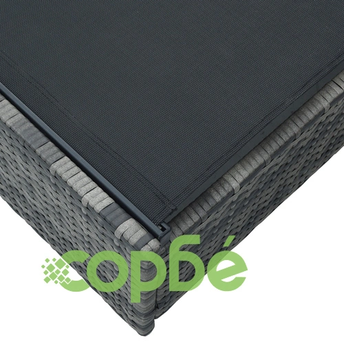 Шезлонг от Полиратан в Сиво 60x200x27 см за Градина и Тераса ➤ топ цена ➤ sorbe.bg