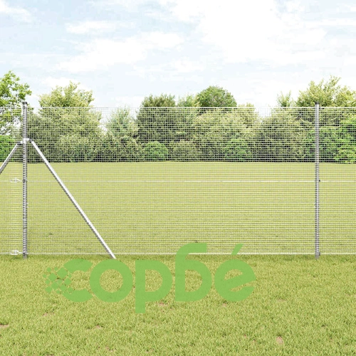 Заварена мрежеста ограда от поцинкована стомана 1.4 x 50 m сребриста ➤ топ цена ➤ sorbe.bg