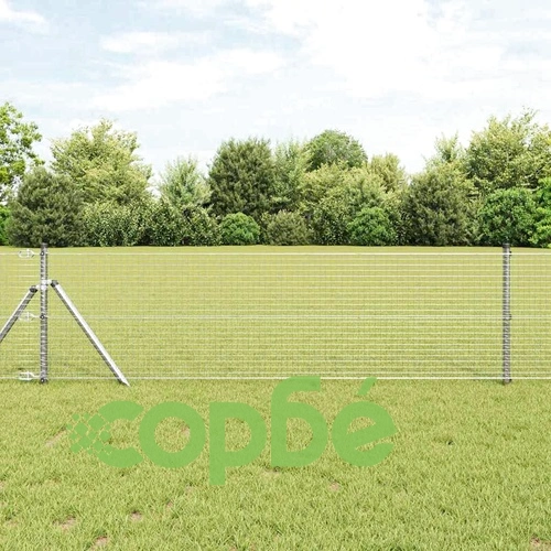 Заварена мрежеста ограда сребриста 0.6 x 100 м стомана поцинкована ➤ топ цена ➤ sorbe.bg