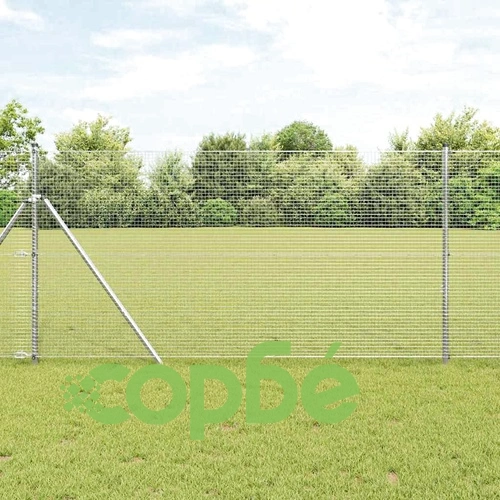 Заварена мрежеста ограда от поцинкована стомана 1x100 м сребриста ➤ топ цена ➤ sorbe.bg