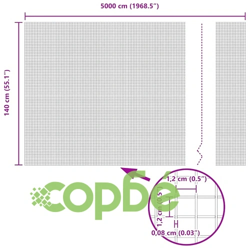 Заварена мрежеста ограда от стомана 1.4 x 50 м зелена с PVC покритие ➤ топ цена ➤ sorbe.bg