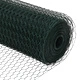 Шестоъгълна оградна мрежа от стомана с PVC покритие, зелена, 1.5x100 м