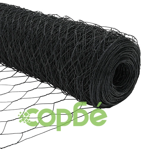 Шестоъгълна метална ограда с PVC покритие, сива, 1.2x100 м ➤ топ цена ➤ sorbe.bg