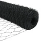 Шестоъгълна метална ограда с PVC покритие, сива, 1.2x100 м