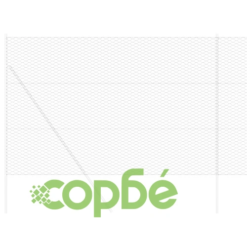Шестоъгълна оградна мрежа от стомана с PVC покритие, сива, 1.5x100 м ➤ топ цена ➤ sorbe.bg