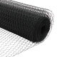Шестоъгълна метална ограда с PVC покритие, сива, 1,6x100 м
