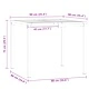 Градинска маса от масивно тиково дърво 90x90x75 см, кафява