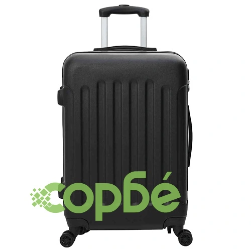 Комплект куфари с твърда обвивка ABS 3 броя черни 20 24 28 ➤ топ цена ➤ sorbe.bg