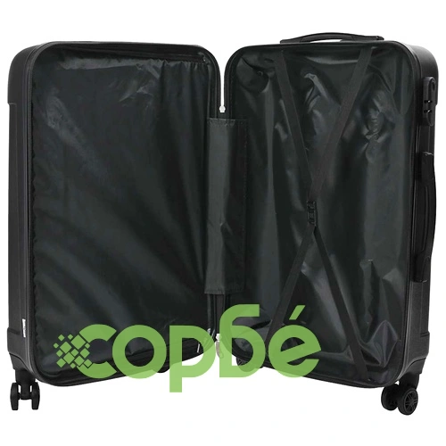 Комплект куфари с твърда обвивка ABS 3 броя черни 20 24 28 ➤ топ цена ➤ sorbe.bg