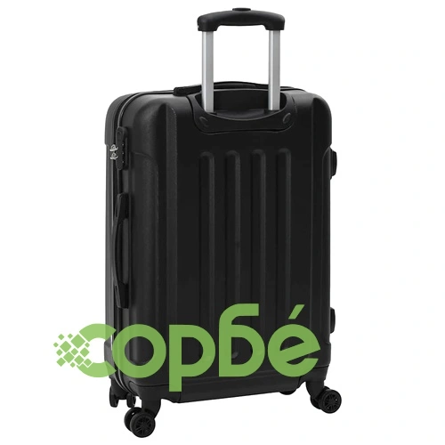 Комплект куфари с твърда обвивка ABS 3 броя черни 20 24 28 ➤ топ цена ➤ sorbe.bg