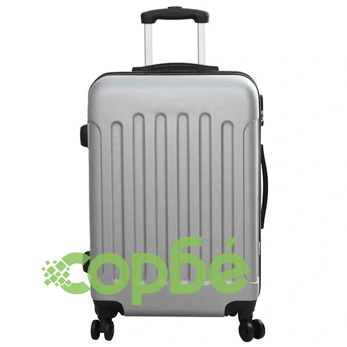 Комплект куфари с твърда обвивка 3 броя ABS пластмаса сребрист 20 24 28 ➤ топ цена ➤ sorbe.bg