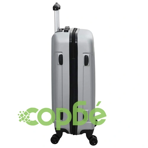 Комплект куфари с твърда обвивка 3 броя ABS пластмаса сребрист 20 24 28 ➤ топ цена ➤ sorbe.bg