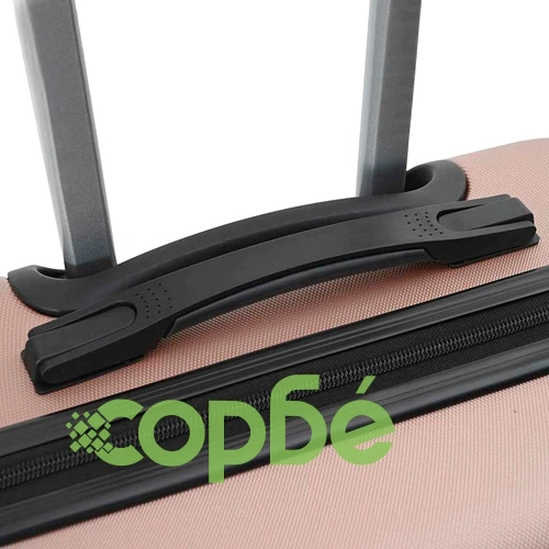 Комплект куфари 3 броя твърда обвивка ABS розово златисто 50x31x78 см ➤ топ цена ➤ sorbe.bg