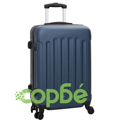 Комплект куфари с твърда обвивка 3 броя ABS пластмаса тъмносиньо 20 24 28 ➤ топ цена ➤ sorbe.bg