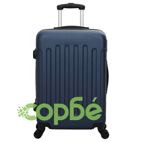 Комплект куфари с твърда обвивка 3 броя ABS пластмаса тъмносиньо 20 24 28 ➤ топ цена ➤ sorbe.bg