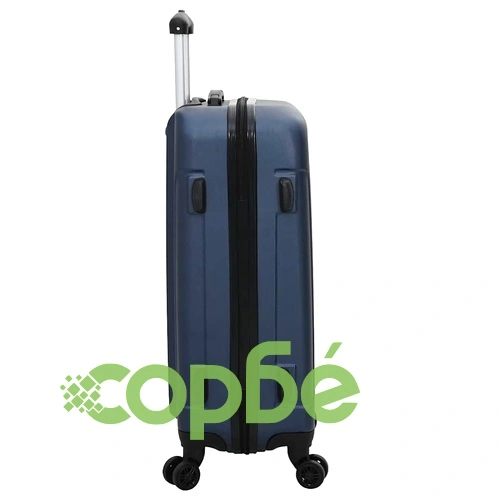Комплект куфари с твърда обвивка 3 броя ABS пластмаса тъмносиньо 20 24 28 ➤ топ цена ➤ sorbe.bg