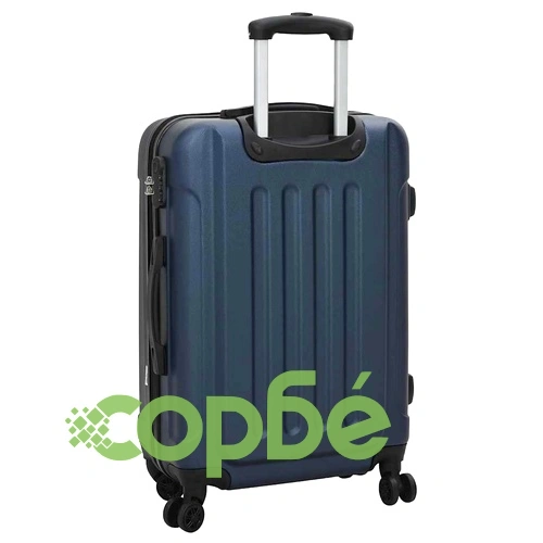 Комплект куфари с твърда обвивка 3 броя ABS пластмаса тъмносиньо 20 24 28 ➤ топ цена ➤ sorbe.bg