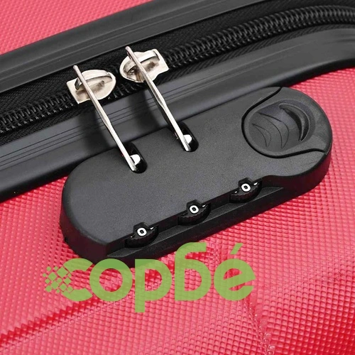 Комплект куфари с твърда обвивка 3 броя ABS пластмаса червени 50x31x78 см ➤ топ цена ➤ sorbe.bg