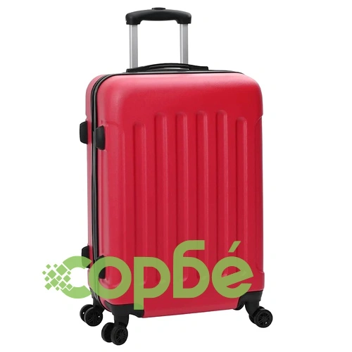 Комплект куфари с твърда обвивка 3 броя ABS пластмаса червени 50x31x78 см ➤ топ цена ➤ sorbe.bg