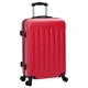 Комплект куфари с твърда обвивка 3 броя ABS пластмаса червени 50x31x78 см