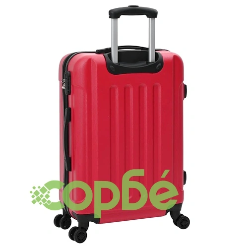 Комплект куфари с твърда обвивка 3 броя ABS пластмаса червени 50x31x78 см ➤ топ цена ➤ sorbe.bg