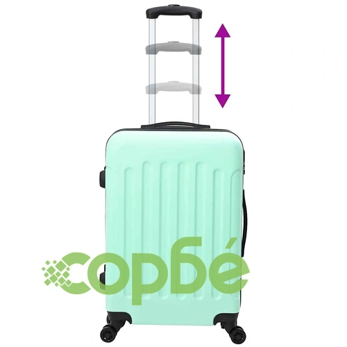 Комплект куфари с твърда обвивка 3 броя ABS пластмаса ментово зелен 20 24 28 ➤ топ цена ➤ sorbe.bg