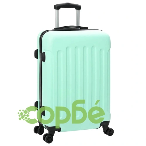 Комплект куфари с твърда обвивка 3 броя ABS пластмаса ментово зелен 20 24 28 ➤ топ цена ➤ sorbe.bg