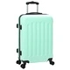 Комплект куфари с твърда обвивка 3 броя ABS пластмаса ментово зелен 20 24 28