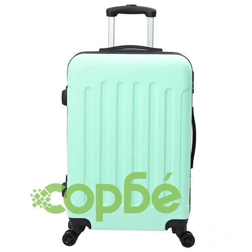 Комплект куфари с твърда обвивка 3 броя ABS пластмаса ментово зелен 20 24 28 ➤ топ цена ➤ sorbe.bg