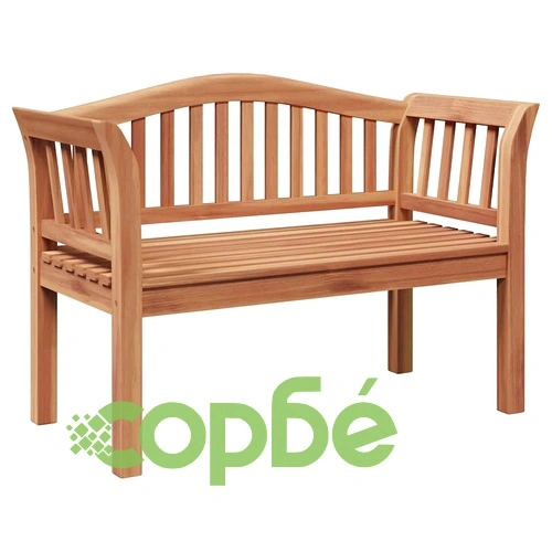 Градинска пейка от тиково дърво масив 120x53.5x85 см кафяво ➤ топ цена ➤ sorbe.bg