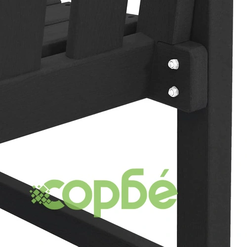 Градинска пейка Черно 120 x 59 x 88 см HDPE ➤ топ цена ➤ sorbe.bg