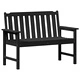 Градинска пейка Черно 120 x 59 x 88 см HDPE