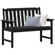 Градинска пейка Черно 120 x 59 x 88 см HDPE