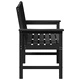 Градинска пейка Черно 120 x 59 x 88 см HDPE