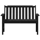 Градинска пейка Черно 120 x 59 x 88 см HDPE