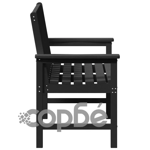Градинска пейка Черно 120 x 59 x 88 см HDPE ➤ топ цена ➤ sorbe.bg