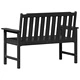 Градинска пейка Черно 120 x 59 x 88 см HDPE