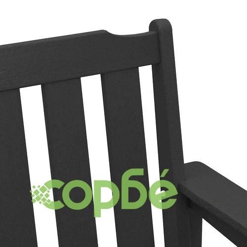 Градинска пейка Черно 120 x 59 x 88 см HDPE ➤ топ цена ➤ sorbe.bg