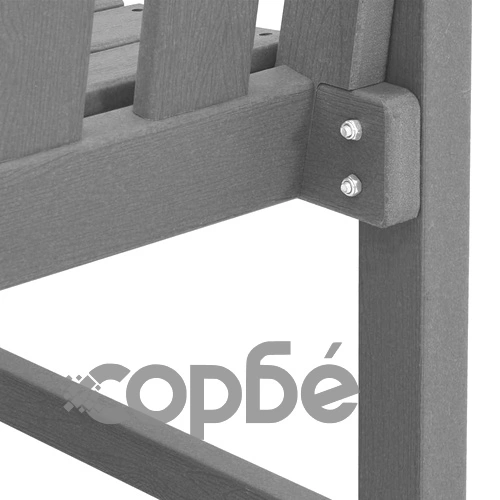 Градинска пейка от HDPE пластмаса светлосива 120x59x88 см с възглавница ➤ топ цена ➤ sorbe.bg