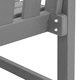 Градинска пейка от HDPE пластмаса светлосива 120x59x88 см с възглавница