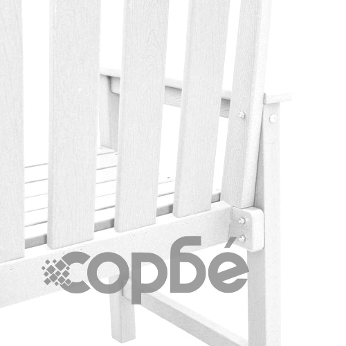 Градински столове за хранене 2 бр. бели HDPE пластмаса 65.5x59x88 см ➤ топ цена ➤ sorbe.bg