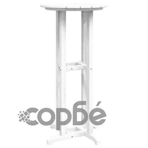 Бар маса Бяло 55 x 55 x 107 см HDPE ➤ топ цена ➤ sorbe.bg